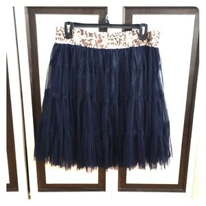 Navy Blue tulle skirt fully lined